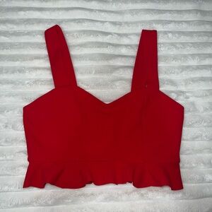 F21 Red Crop Top